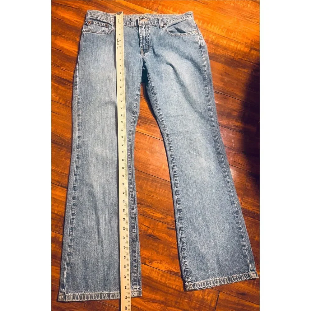Ralph Lauren Y2K Kelly Jean Bootcut Slight Flare Low-Med Rise Washed Denim 8 X30